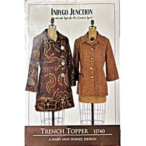 Indygo Junction - Trench Topper - Mary Ann Donze Design - Size S-XL